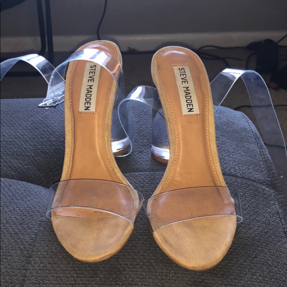 Steve Madden clear heels